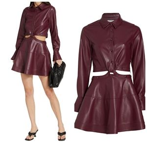 SIMKHAI Elias Vegan Leather Minidress